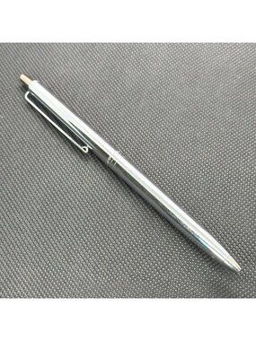 Vintage 1980s Executive Paper Mate Slim Double Heart Chrome Pen Silver Mexico